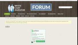 
							         AXA - The White Coat Investor Forum - Investing & Personal Finance ...								  
							    