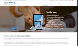 
							         AXAVIA Plattformen (Web, App, Cloud, Hosting, Services)								  
							    