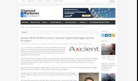 
							         Axcient Fields Partner Success Team to Support Managed Service ...								  
							    