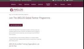 
							         AXELOS - Why Join the Global Partner Programme?								  
							    