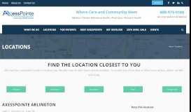 
							         AxessPointe Locations | Community Health Clinic | Medicare | Medicaid								  
							    