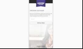
							         Axiom College - Retrieve Account - the student centre								  
							    