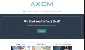 
							         Axiom Payroll Consultants, Inc. – We Find You The Very Best!								  
							    