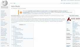 
							         Axis Bank - Wikipedia								  
							    