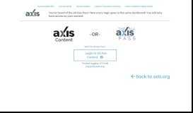 
							         Axis Login Page - Axis.org								  
							    