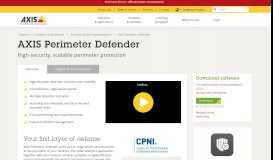 
							         AXIS Perimeter Defender | Axis Communications								  
							    