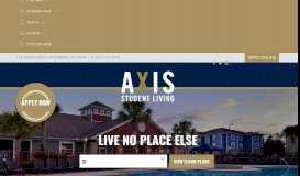 
							         Axis - Statesboro Apartment Rentals - Axis Student Living								  
							    