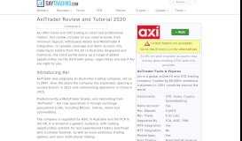 
							         AxiTrader Review - Spread, Margin, MetaTrader 4 platform and ...								  
							    