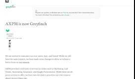 
							         AXPM is now Greyfinch - greyfinch - Medium								  
							    