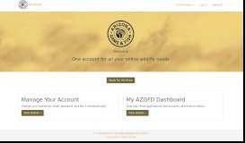 
							         AZGFD Account: Home Page								  
							    