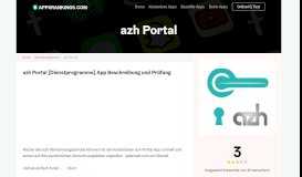 
							         azh Portal App Bewertung - Utilities - Apps Rankings!								  
							    