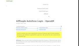 
							         AZPeople AutoZone Login - AtoZlogin.Com								  
							    
