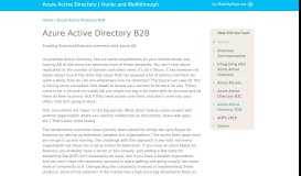 
							         Azure Active Directory B2B								  
							    