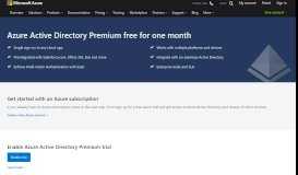 
							         Azure Active Directory Premium—Free Trial | Microsoft Azure								  
							    