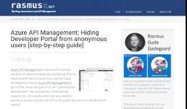 
							         Azure API Management: Hiding Developer Portal from anonymous ...								  
							    