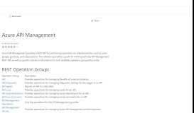 
							         Azure API Management | Microsoft Docs								  
							    