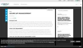 
							         Azure API Management - Reply								  
							    