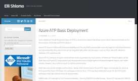 
							         Azure ATP Basic Deployment - ES Blog | ES Blog - Eli Shlomo								  
							    