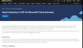 
							         Azure Germany in CSP for Microsoft Cloud Germany - Microsoft Azure								  
							    