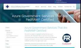 
							         Azure Government Services That Are FedRAMP Certified								  
							    