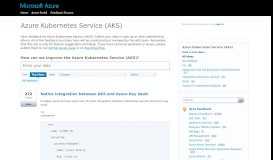 
							         Azure Kubernetes Service (AKS): Top (111 ideas) – Customer ...								  
							    