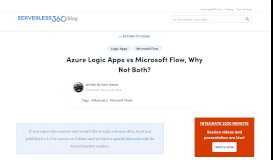 
							         Azure Logic Apps vs Microsoft Flow, Why Not Both? | Serverless360								  
							    