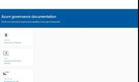 
							         Azure Management - Governance | Microsoft Docs								  
							    