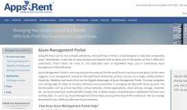 
							         Azure Management Portal Made Easy								  
							    