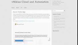 
							         Azure Portal App – vNiklas Cloud and Automation blog								  
							    