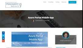 
							         Azure Portal Mobile App - Pragmatic Works' blog								  
							    