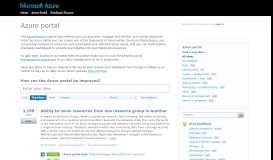 
							         Azure portal: Top (1778 ideas) – Customer Feedback for Microsoft Azure								  
							    