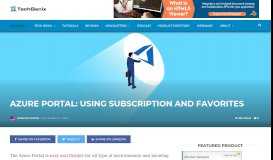 
							         Azure Portal: Using subscription and favorites - TechGenix								  
							    
