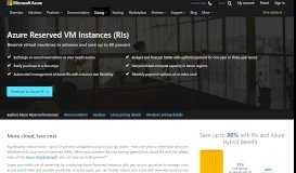
							         Azure Reserved Virtual Machine Instances | Microsoft Azure								  
							    