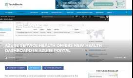 
							         Azure Service Health offers new health dashboard in Azure portal								  
							    