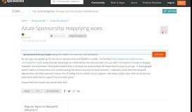 
							         Azure Sponsorship reapplying woes - Nonprofit Industry IT ...								  
							    