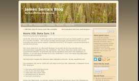 
							         Azure SQL Data Sync 2.0 | James Serra's Blog								  
							    