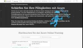 
							         Azure Training Courses | Microsoft Learning								  
							    