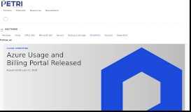 
							         Azure Usage and Billing Portal Released - Petri								  
							    
