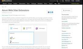 
							         Azure Web Sites Extensions | Blog | Microsoft Azure								  
							    