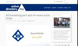 
							         AzureAD - AD Verwaltung im neuen Azure Portal - Active Directory FAQ								  
							    