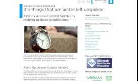 
							         Azure's Access Control Service is retiring in three months time - The ...								  
							    