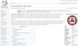 
							         Azusa Pacific University - Wikipedia								  
							    