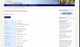 
							         Azusa Unified - School Directory Details (CA Dept of Education)								  
							    