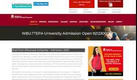 
							         B Ed Couse Admission in Wbuttepa University West Bengal								  
							    