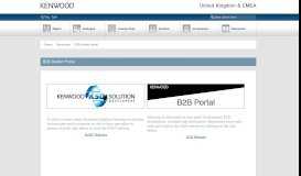 
							         B2B Dealer Portal - Kenwood Communications								  
							    