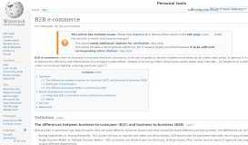 
							         B2B e-commerce - Wikipedia								  
							    