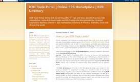 
							         B2B Trade Portal | Online B2B Marketplace | B2B Directory								  
							    