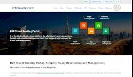 
							         B2B Travel Booking Portal - TraveloPro								  
							    