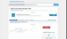 
							         b2b.electrolux-na.com at WI. Electrolux Home Products B2B Portal								  
							    