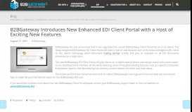
							         B2BGateway Introduces New Enhanced EDI Client Portal - B2BGateway								  
							    